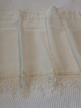 4 Sheer Lace Trim Valances  by Mainstays